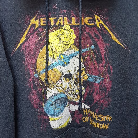 Vintage Hoodie METALLICA Harvestor of Sorrows Infinity Designer Black Size XXL - Picture 6 of 16